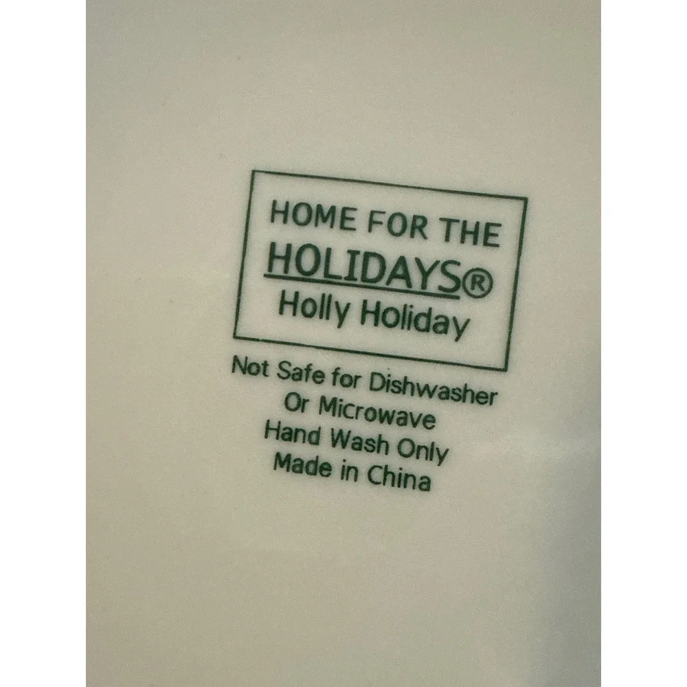Home for the Holidays Holly‎ Holiday Rimmed Soup Bowls Set of 4 Christmas 8.5